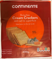 Bolachas Cream Crackers sem sal na superfície