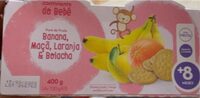 Puré de fruta Banana, Maçã, Laranja & Bolacha