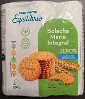 Bolacha Maria Integral Zero Açúcares Adicionados