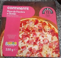 Pizza de fiambre e queijo