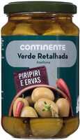 Azeitona Verde Retalhada Piripiri e Erva