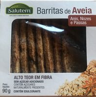 Barritas de Aveia Anis, Nozes e Passas