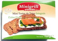 Mini tostadas de trigo integrales extra finas