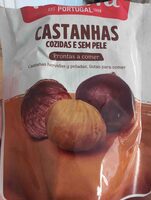 Castanhas cozidas e sem pele