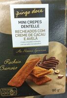 Mini Crepes Dentelle Recheados com Creme de Cacau e Avelã