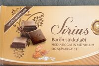 Dark chocolate with caramelized almonds and icelandic sea salt