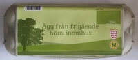 10 ägg från frigående höns inomhus