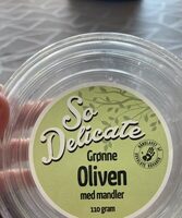 Grønne oliven med mandler