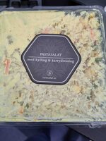 Pastasalat med kylling og karrydressing