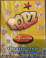 Theatre style microwave popcorn
