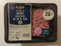 Hakket grisekød 14-18% fedt