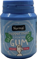 Peppermint chewing gum ( sugar free)