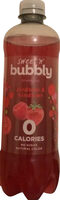 Boisson sucrée pétillante saveur fraise et framboise