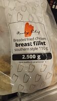 Breaded fried chicken breast fillet