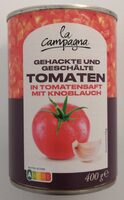 Gehackte Tomaten mit Knoblauch