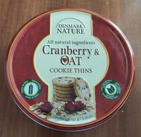 Cranberry & oat cookie thins