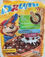 Chocolate-flavored Cereal shells enriched with vitamins