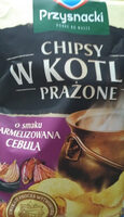 Chipsy w kotle prażone o smaku karmelizowana cebula
