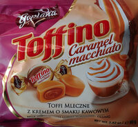 Toffi mleczne nadziewane kremem o smaku kawowym