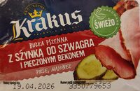 Bułka pszenna z szynką od szwagra i pieczonym bekonem