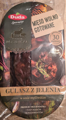 Gulasz z jelenia w sosie myśliwskim
