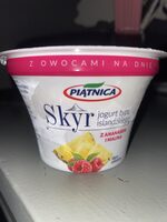 Skyr z ananasem i maliną