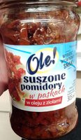 Suszone pomidory w paskach w oleju z ziołami