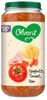 Olvarit 18+ Maanden Spaghetti Tomaat Ham 250g