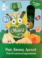 Poire, banane, abricot