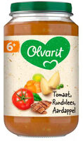 Olvarit 6+ Maanden Tomaat Rundvlees Aardappel 200g