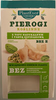 Pierogi roślinne z tofu naturalnym i pastą szpinakową