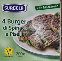 Burger spinaci e piselli