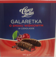 Galaretka o smaku wiśniowym w czekoladzie