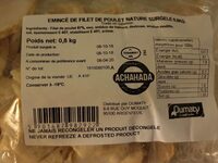 Émincé de filet de poulet nature surgelé