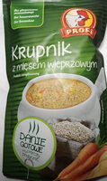 Krupnik z mięsem wieprzowym