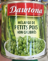 Mélange de petits pois non calibrés