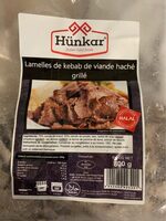 Lamelles de kebab de viande haché grillé