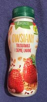Napój z truskawkami, mielonym owsem i siemieniem lnianym