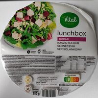 Lunchbox burak kasza bulgur słonecznik ser solankowy