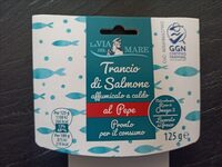 Trancio di salmone affumicato a caldo