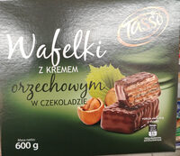 Wafelki z kremem orzechowym w czekoladzie