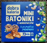 Mini batoniki z nerkowcow à la muffin jagodowy