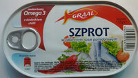 Szprot w pikantnym sosie pomidorowym.