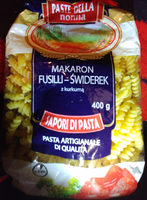 Makaron fusilli-świderek z kurkumą