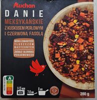 Danie meksykańskie z kuskusem perłowym i czerwoną fasolą