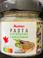 Pasta szpinakowa z bakłażanem
