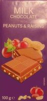 Млечен шоколад с фъстъци и стафиди