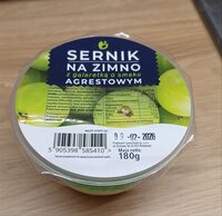 Sernik na zimno z galaretką o smaku agrestowym