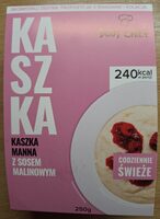 Kaszka manna z sosem malinowym