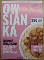 Owsianka szarlotkowa z pieczonym jabłkiem i rodzynkami